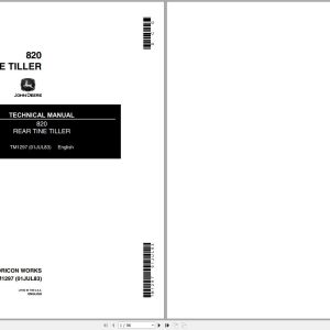 John Deere Rear Tine Tiller 820 Technical Manual TM1297
