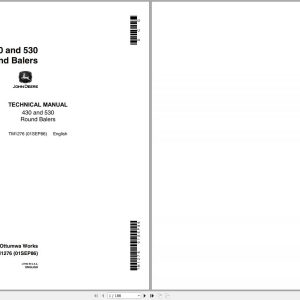 John Deere Round Balers 430 530 Technical Manual TM1276