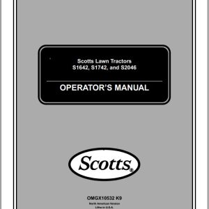 John Deere Sabre Lawn Tractors S1642 S1742 S2046 SN 020001 Operator's Manual OMGX10532 K9