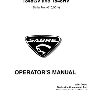 John Deere Sabre Yard Tractors 1842GV 1842HV 1848GV 1848HV Operator's Manual EN ES