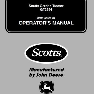 John Deere Scotts Garden Tractor GT2554 Operator's Manual