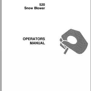 John Deere Snowblowers 520 Operator's Manual OMTY20850 H6