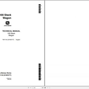 John Deere Stack Wagon 100 Technical Manual TM1144