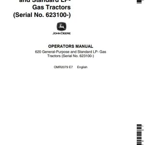 John Deere Standard LP-Gas Tractors 620 Operators Manual