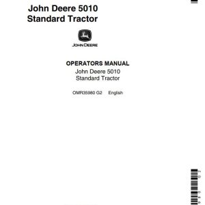 John Deere Standard Tractor 5010 Operators Manual