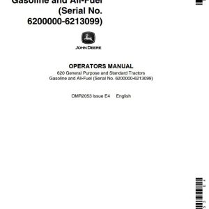 John Deere Standard Tractors Gasoline and all-Fuel 620 Operators Manual