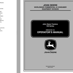 John Deere Tractor 100 Series Operator's Manual EN FR DE IT ES