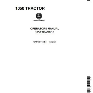 John Deere Tractor 1050 Operators Manual