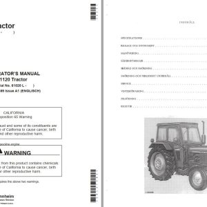 John Deere Tractor 1120 Operator's Manual SV