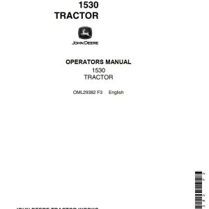 John Deere Tractor 1530 Operators Manual