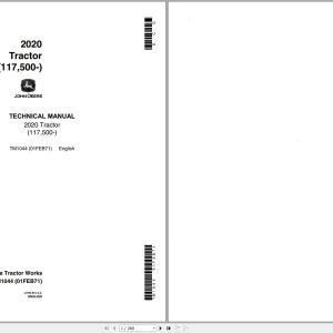John Deere Tractor 2020 117 500- Technical Manual TM1044