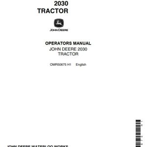 John Deere Tractor 2030 Operators Manual