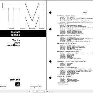 John Deere Tractor 2030 Technical Manual TM4268 FR