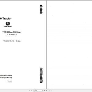 John Deere Tractor 2120 Technical Manual TM4252