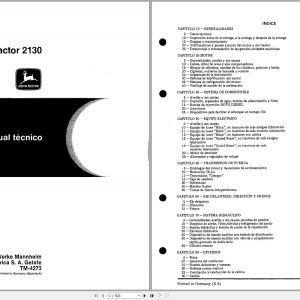 John Deere Tractor 2130 Technical Manual TM4273 ES