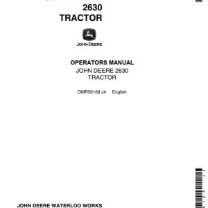 John Deere Tractor 2630 Operators Manual