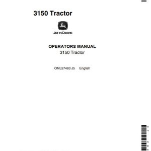 John Deere Tractor 3150 Operators Manual