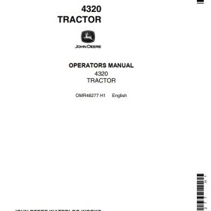 John Deere Tractor 4320 Operators Manual