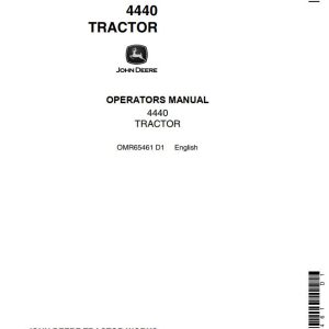 John Deere Tractor 4440 Operators Manual
