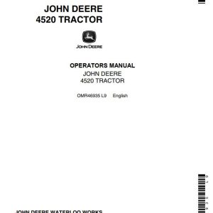 John Deere Tractor 4520 Operators Manual