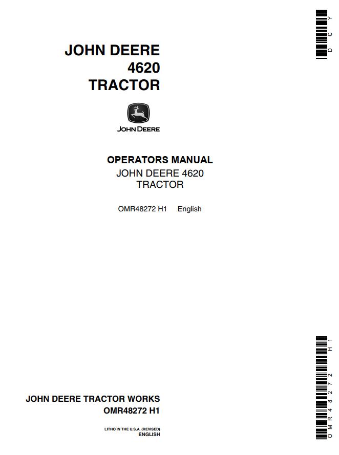 John Deere Tractor 4620 Operators Manual