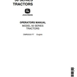 John Deere Tractor 50 Series Operators Manual