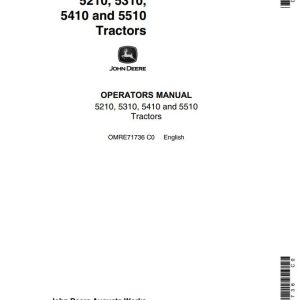 John Deere Tractor 5210 5310 5410 5510 Operators Manual