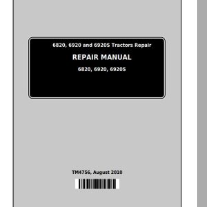 John Deere Tractor 6820 6920 6920S Repair Manual TM4756