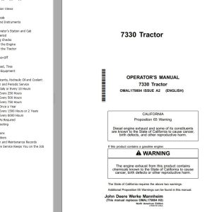 John Deere Tractor 7330 Operator's Manual