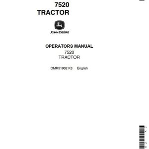 John Deere Tractor 7520 Operator's Manual