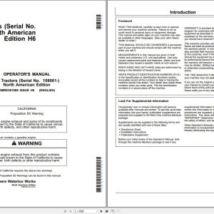 John Deere Tractor 8R 108001- Operator's Manual OMRE581969