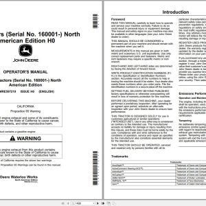 John Deere Tractor 8R 200001- Operator's Manual OMRE593195
