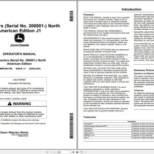 John Deere Tractor 8R 160001- Operator's Manual OMRE597219