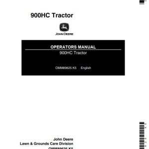 John Deere Tractor 900HC Operators Manual