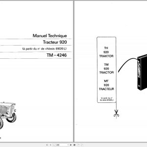 John Deere Tractor 920 Technical Manual TM4246 ES