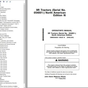 John Deere Tractor 9R Operator's Manual
