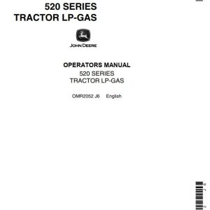 John Deere Tractor LP-Gas 520 Series Operators Manual