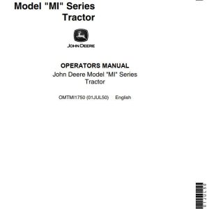 John Deere Tractor MI Operators Manual