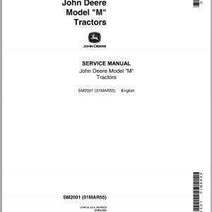 John Deere Tractor Model M Service Manual SM2001