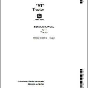 John Deere Tractor Model MT Service Manual SM2002