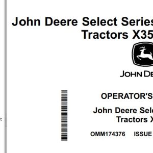 John Deere Tractor X350R Operator's Manual