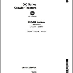 John Deere Tractors 1000 Series Service Manual SM2034