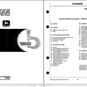 John Deere Tractors 1350 - 3650 Technical Manual TM4446