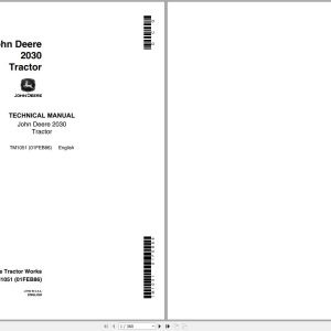 John Deere Tractors 2030 Technical Manual TM1051