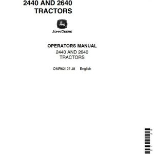 John Deere Tractors 2440 2640 Operators Manual