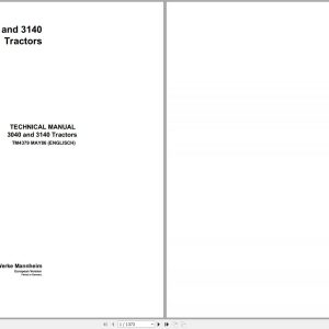 John Deere Tractors 3040 3140 Technical Manual TM4379
