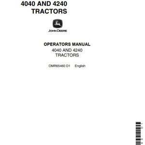 John Deere Tractors 4040 4240 Operators Manual