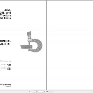 John Deere Tractors 4055 4255 4455 Technical Manual TM1459
