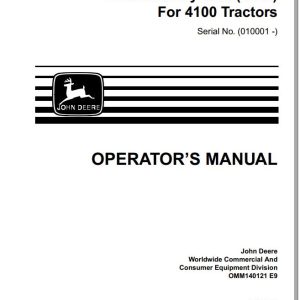 John Deere Tractors 4100 SN 010001 Operator's Manual OMM140121 E9