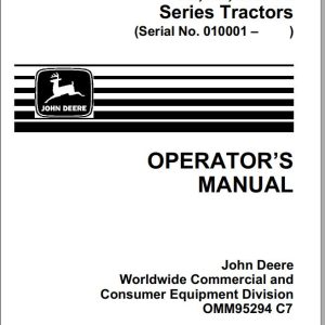 John Deere Tractors 50 55 70 SN 010001 Operator's Manual OMM95294 C7